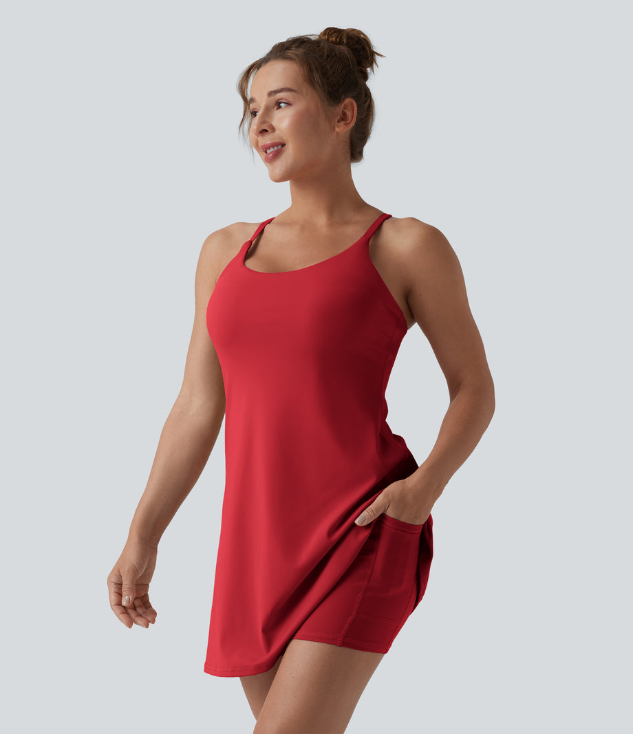 Softlyzero™ Plush Backless Active Dress-Easy Peezy Edition DD-F - Mars Red