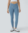 Halara Flex™ Crossover Pocket Washed Denim Work Leggings - Washed Denim Sunny Blue