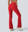 Halara UltraSculpt™ High Waisted Tummy Control Pocket Shaping Yoga Bootcut Leggings - Aura Orange