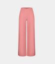 DayStretch Crossover Pocket Hem Wide Leg Yoga Pants-Smile - Candy Pink