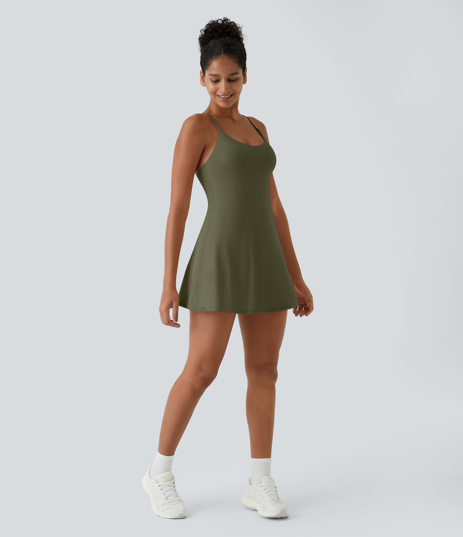 SoftlyZero™ Plush Backless Active Dress-Easy Peezy Edition - Grass Grey Green