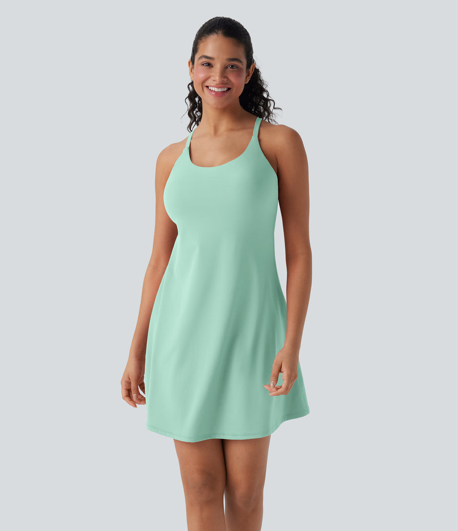 SoftlyZero™ Plush Active Dress-Longer Length-Easy Peezy Edition DD-F Cups - Honeydew