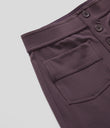 DayStretch High Waisted Pockets Straight Leg Casual Pants - Dusky Evening purple
