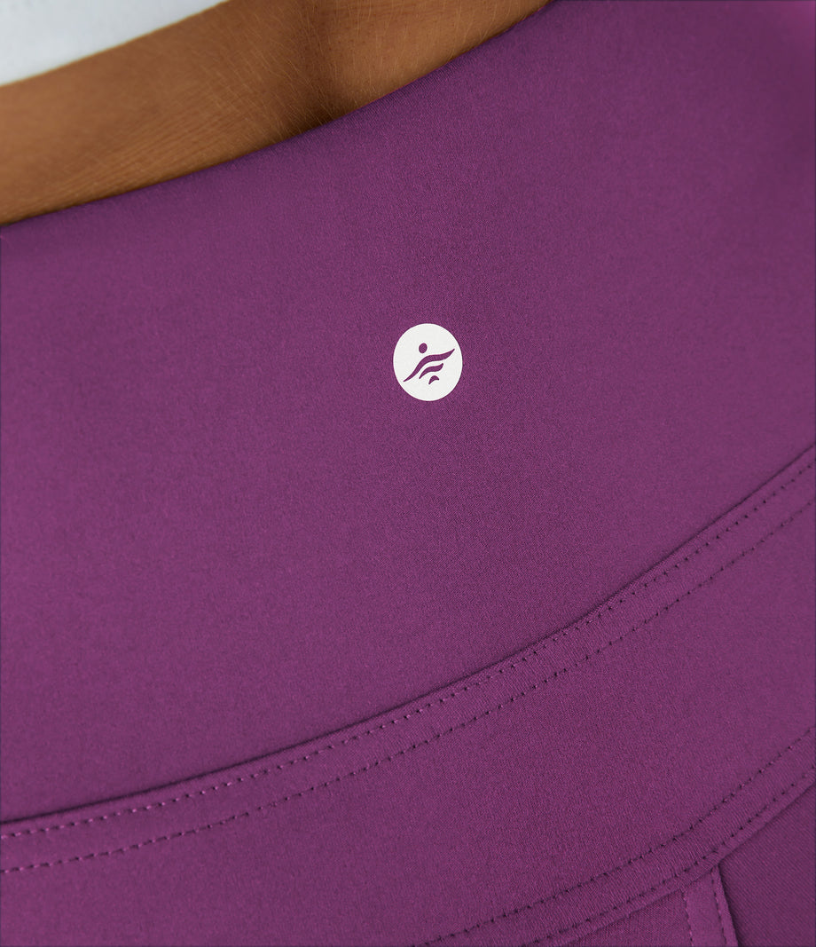 DayStretch High Waisted Pocket Flare Yoga Leggings - Deep Orchid