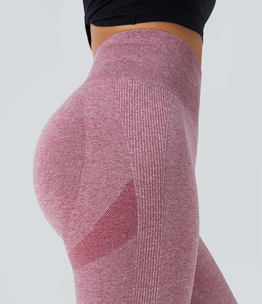 OneForm Seamless Flow High Waisted Booty Scrunch Leggings - Bridal Rose