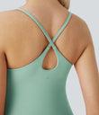 SoftlyZero™ Plush Backless Active Dress - Subtle Green