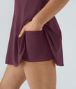 Backless Twisted Active Dress - Fig