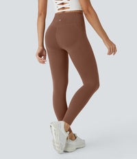 Halara UltraSculpt™ High Waisted Butt Lifting Tummy Control Pocket Shaping Workout Leggings - Thick Earthy Brown