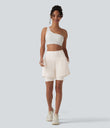 SoftlyZero™ Airy Super High Waisted 2-in-1 Cool Touch Yoga Shorts 7'' with Pockets - Egret