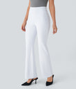 Halara Flex™ High Waisted Back Side Pocket Slight Flare Work Pants - White