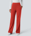 Halara Flex™ DayStretch Mid Rise Side Zipper Pocket Work Flare Pants - Valiant Poppy
