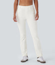 Halara Flex™ High Waisted Pockets Washed Casual Bootcut Jeans - Beige Denim
