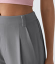 Mid Rise Pocket Barrel Leg Baggy Work Pants - Poppy Seed