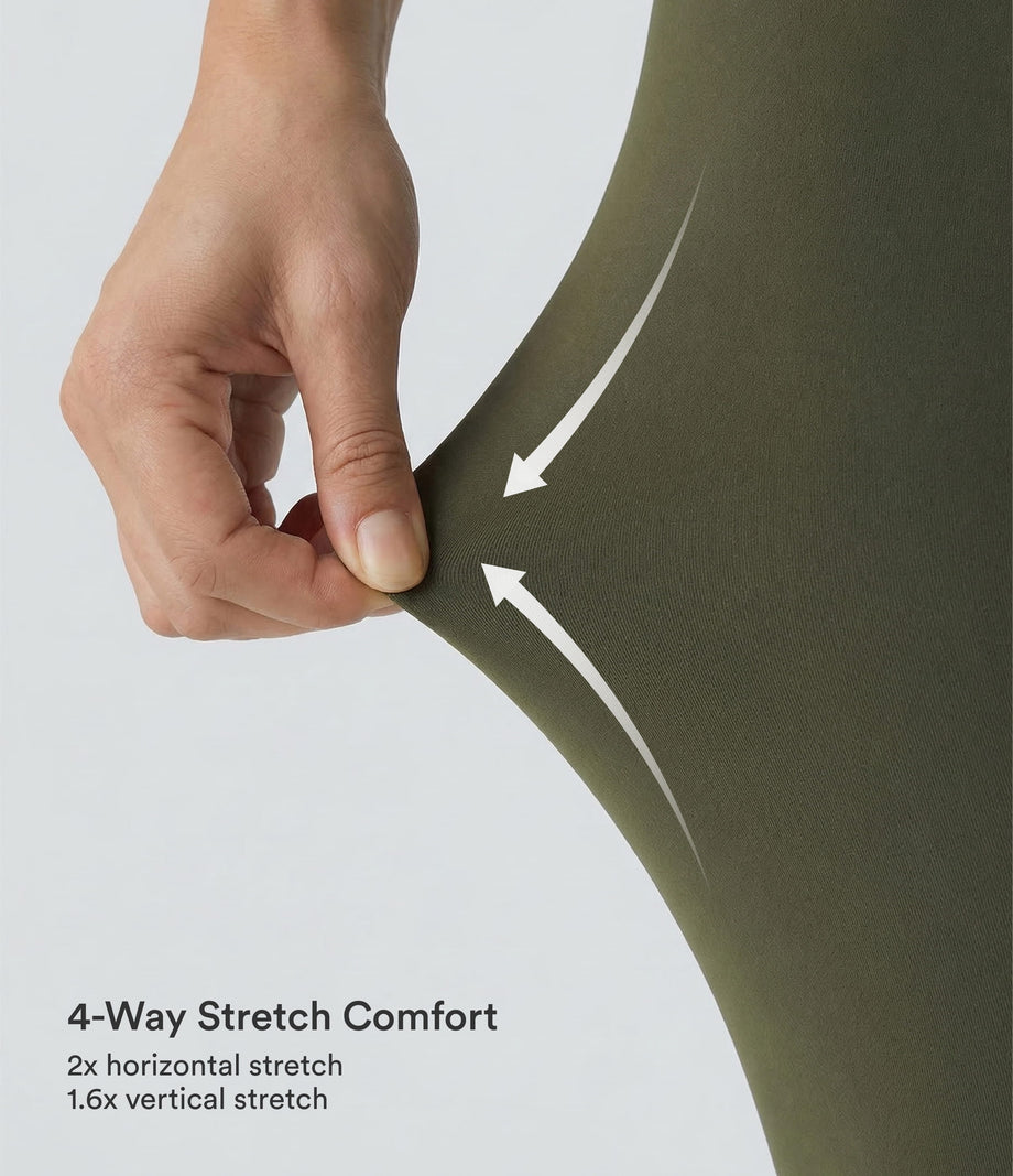 DayStretch High Waisted Cargo Pocket Skinny Yoga Leggings - Forest Night