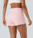 SoftlyZero™ Airy Super High Waisted 2-in-1 Cool Touch Yoga Shorts with Pockets - Primrose Pink