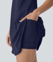 SoftlyZero™ Plush Molded Cups Low Support Dance Active Dress-Easy Peezy Edition A-D Cups - Peacoat