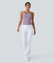 SoftlyZero™ Plush Cut Out Yoga Tank Top A-D Cups - Tulip Purple