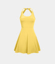 Flare Mini Dance Active Dress-Longer Length - Goldfinch