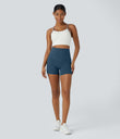 Halara UltraSculpt™ High Waisted Tummy Control Side Pocket Shaping Training Biker Shorts 5'' - Majolica Blue