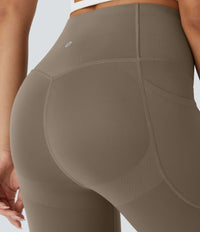Halara UltraSculpt™ High Waisted Butt Lifting Tummy Control Pocket Shaping Workout Leggings - Dawn Brown