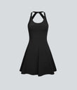 Flare Mini Dance Active Dress-Longer Length - Black