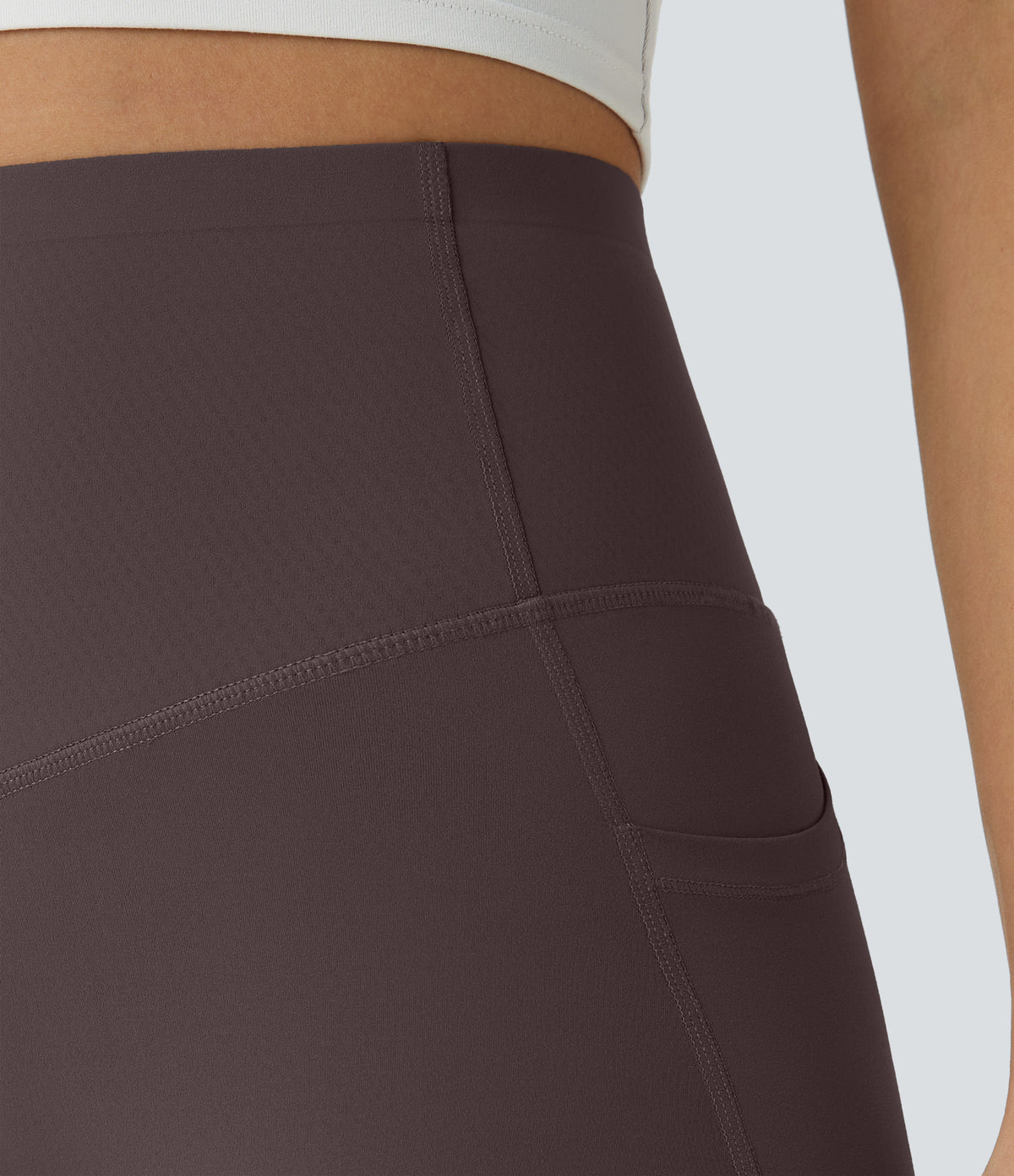 Halara UltraSculpt™ High Waisted Butt Lifting Tummy Control Pocket Shaping Workout Leggings - Hazelnut Black