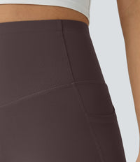 Halara UltraSculpt™ High Waisted Butt Lifting Tummy Control Pocket Shaping Workout Leggings - Hazelnut Black
