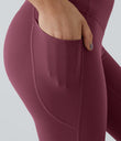 Halara UltraSculpt™ High Waisted Tummy Control Pocket Shaping Training Leggings - Evening Red