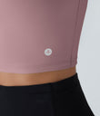 SoftlyZero™ Airy Square Neck Backless Crisscross Cropped Cool Touch Yoga Tank Top-UPF50+ - Deep Lotus Pink