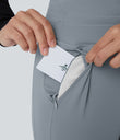 SoftlyZero™ Plush High Waisted Drawstring Pocket Plain Full Length Joggers - Tradewinds