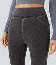 Halara Flex™ High Waisted Pocket Denim Casual Leggings - Hemp Black Denim