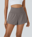 SoftlyZero™ Airy Super High Waisted 2-in-1 Cool Touch Yoga Shorts with Pockets - Steeple Gray