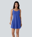 SoftlyZero™ Plush Molded Cups Low Support Dance Active Dress-Easy Peezy Edition A-D Cups - Lotus Blue