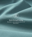 Breezeful™ High Waisted Crossover Quick Dry Resort Pants with Pockets - Stone Blue
