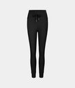 SoftlyZero™ Plush High Waisted Drawstring Pocket Plain Full Length Joggers - Black