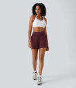SoftlyZero™ Airy Super High Waisted 2-in-1  Cool Touch Yoga Shorts 5'' with Pockets-Longer Length - Zinfandel