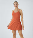 SoftlyZero™ Plush Backless Active Dress - Orange Rust