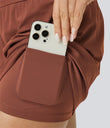SoftlyZero™ Airy Super High Waisted 2-in-1  Cool Touch Yoga Shorts 5'' with Pockets-Longer Length - Sequoia