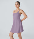 SoftlyZero™ Plush Backless Active Dress-Longer Length-Easy Peezy Edition - Tulip Purple