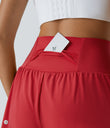 SoftlyZero™ Airy Super High Waisted 2-in-1 Cool Touch Yoga Shorts with Pockets - Salsa