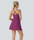 SoftlyZero™ Plush Backless Active Dress - Ume Purple