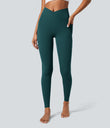 SoftlyZero™ Crossover Pocket Plain Leggings-UPF50+ - Viridian