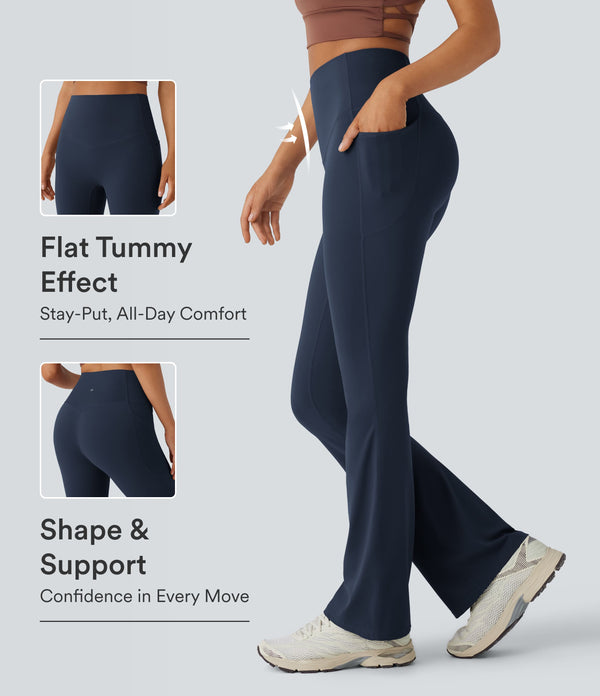 Celeste L'Amour UltraSculpt™ High Waisted Tummy Control Pocket Shaping Yoga Bootcut Leggings