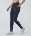 Patitoff™ 2.0 Pet Hair Resistant High Waisted Crossover Side Pocket Yoga Leggings - Mountain Blue