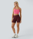 Double Straps Cropped Yoga Tank Top - Pink Lemonade