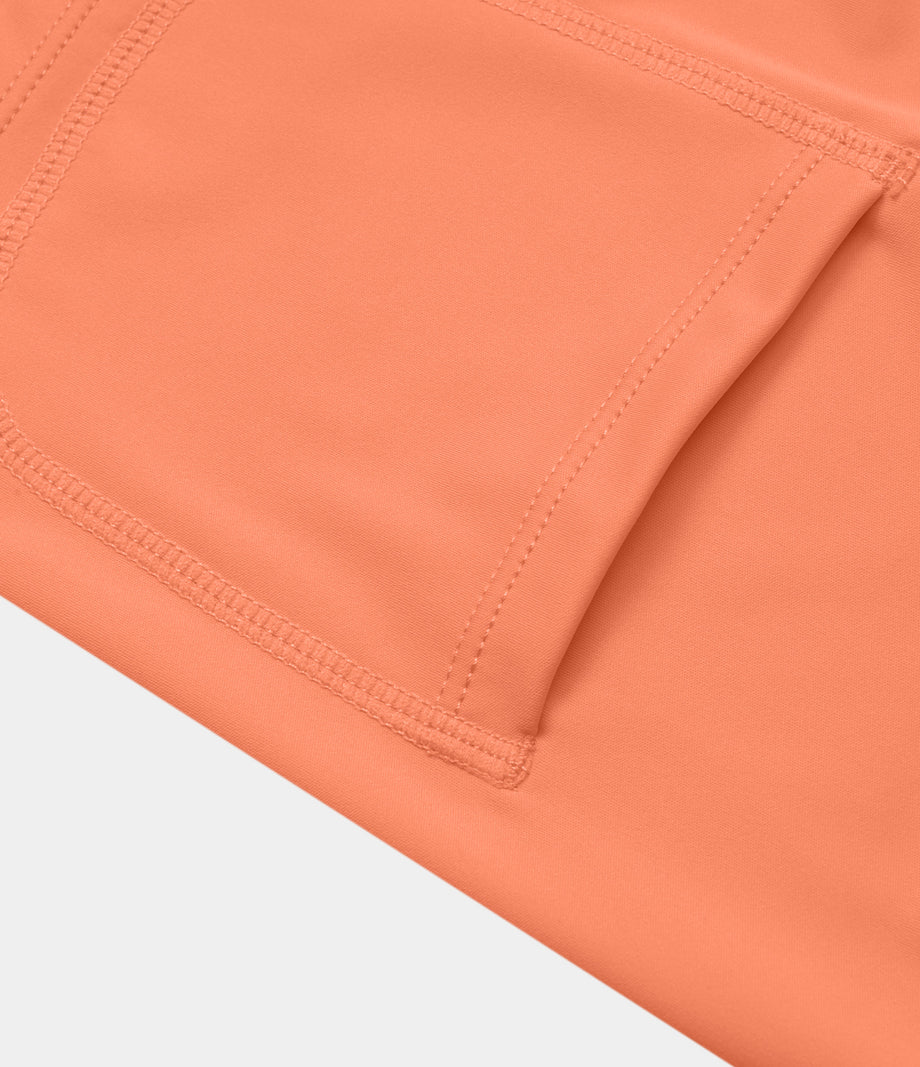 Breezeful™ High Waisted Crossover Pocket 2-in-1 Quick Dry Yoga Shorts 4" - Flamingo