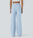 DayStretch High Waisted Pockets Straight Leg Casual Pants - Omphalodes