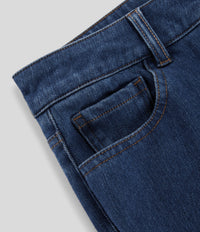 Halara Flex™ Mid Rise Pockets Casual Bootcut Jeans - Washed Denim Bleached Blue