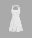 Backless Twisted Active Dress - White