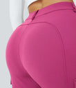 DayStretch High Waisted Zipper Pockets Solid Skinny Cargo Pants - Raspberry Rose